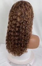 Load image into Gallery viewer, 20’ highlighted beach curl human hair bang unit