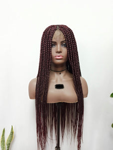 30 Inch full lace braided wig